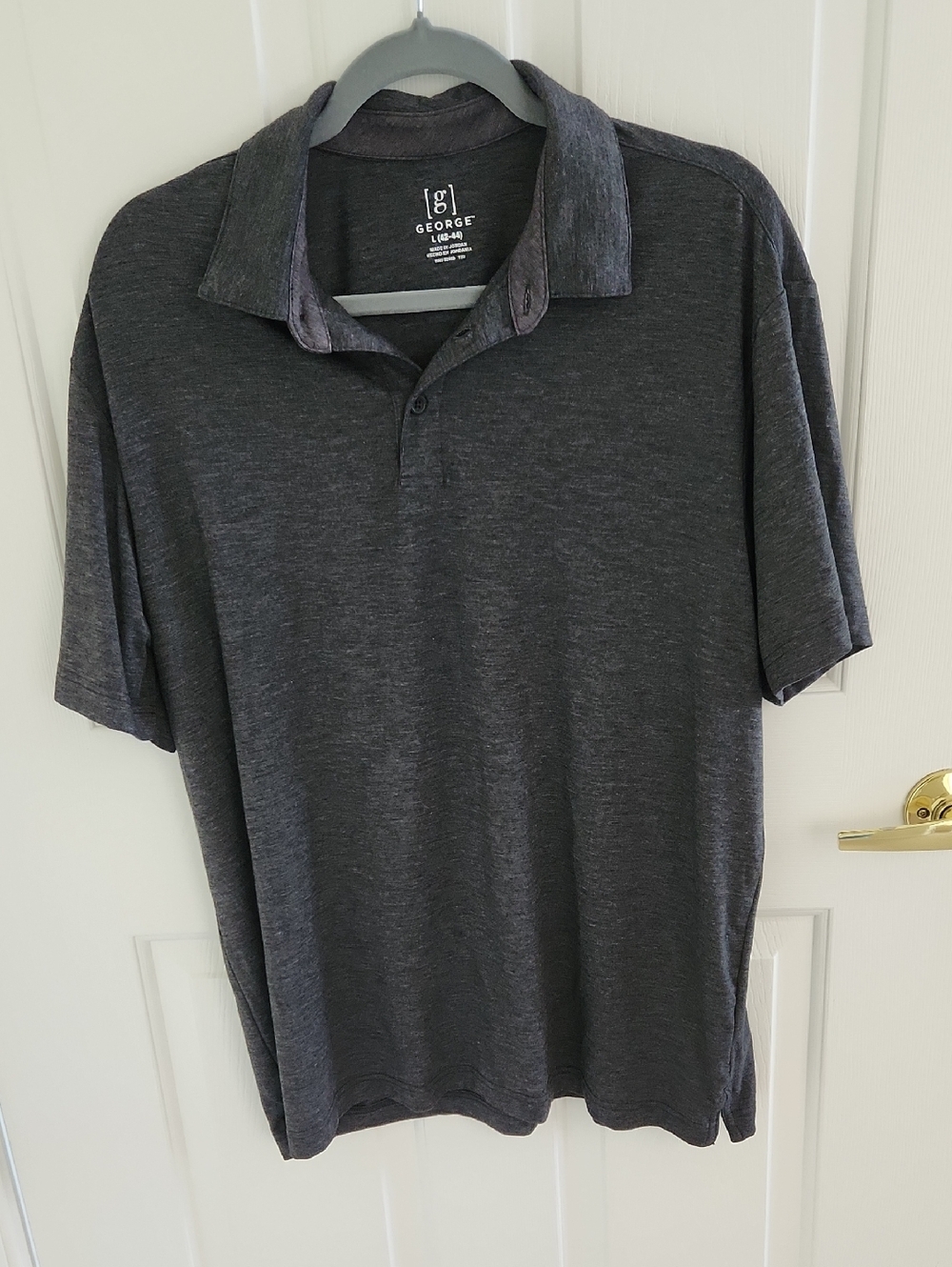 George Men's Heather Charcoal Polo